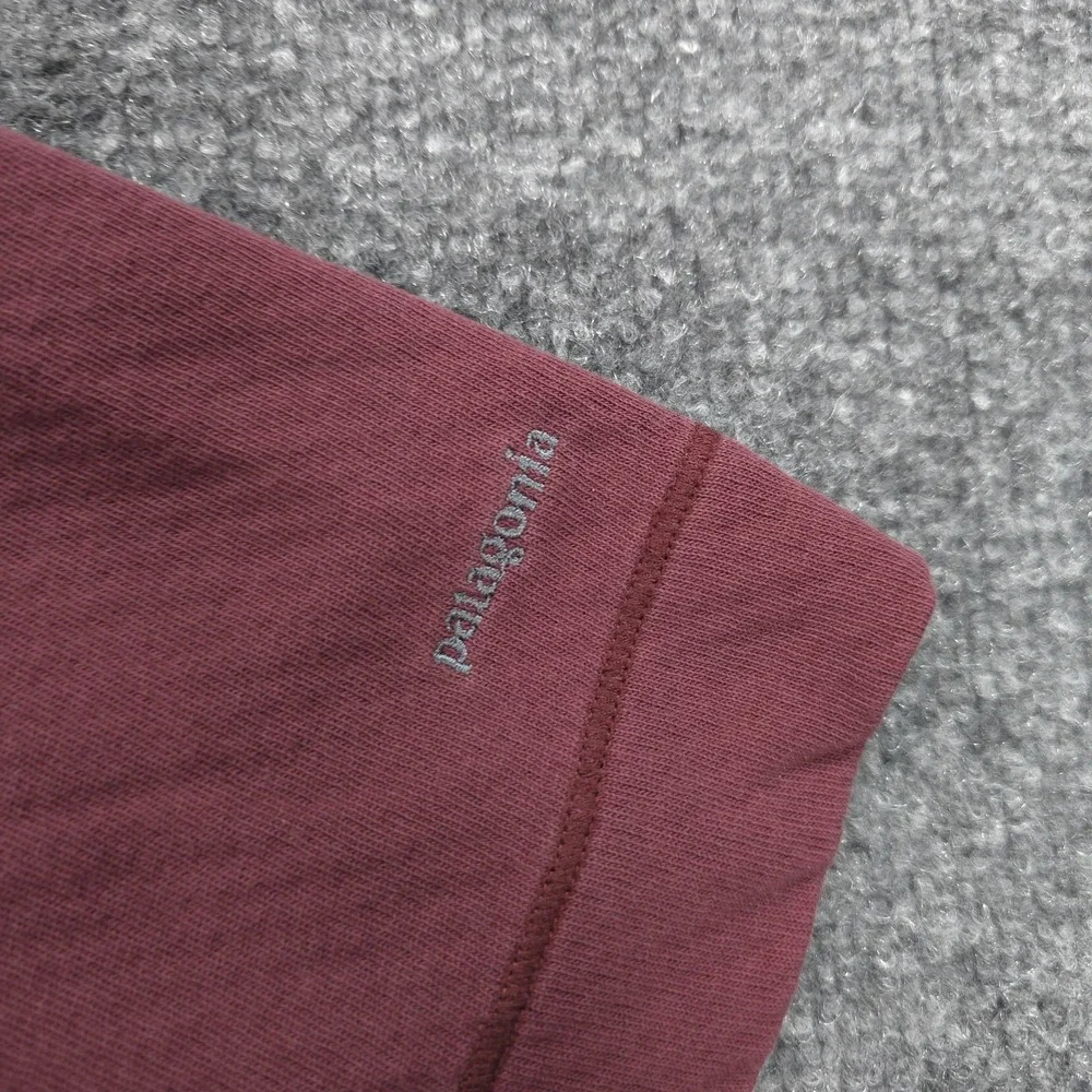 Vintage Patagonia Sweater Mens M Burgundy‎ Quarter Zip Organic Cotton 2000s Y2K